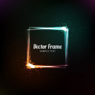 Vector glittering square frame