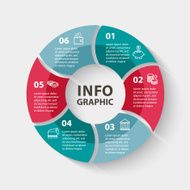 Vector circle infographics Template for diagram graph presentation and chart