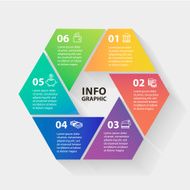 Multicolored Vector circle infographics Template for diagram graph presentation and chart