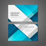 creative business card template in blue