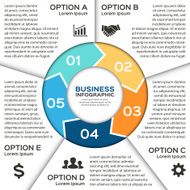 Vector circle arrows for business infographic