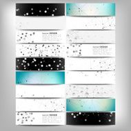 Big banners set science backgrounds molecule and communication backgrounds Conceptual