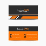 Business Card orange black background