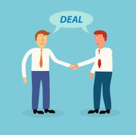 two business man shaking hand business concept illustration vector