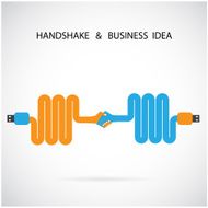 Handshake abstract sign design template Business creative concept