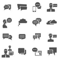 Chat icons black