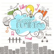 Various hand drawn infographic elements for business