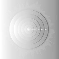 Abstract gray circles with shadow infographic background vector illustration