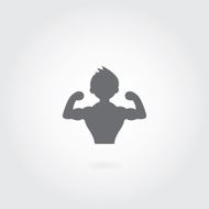 vector sportsman fitness club icon