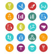 Business persons and users icon set