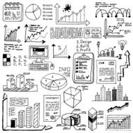 Doodle hand drawn infographic elements set 2 Vector illustration