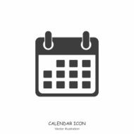 Calendar icon in Flat design style Vector