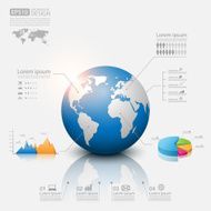 Modern infographic global template Vector