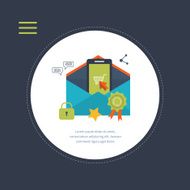 Flat design modern vector illustration icons set of mobile marketing