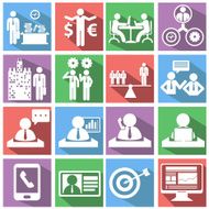 Human resources and management icons set N4