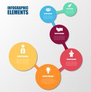 Vector circle elements for infographic Template cycling diagram Abstract background