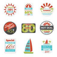 Summer sales labels