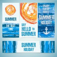 Set of banners cards for the summer holidays