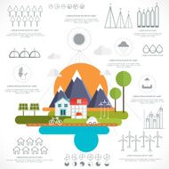 Creative ecology infographic elements