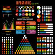 Creative infographic elements set for business