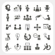 Management and Business icons set N2