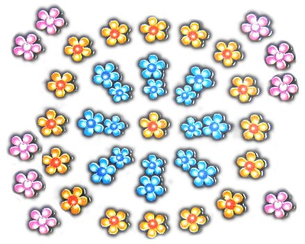Color Floral Nail Sticker Page