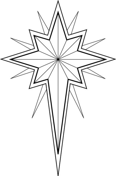 Christmas Star Clip Art Black And White N4