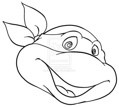 Ninja Turtle Face Coloring Pages