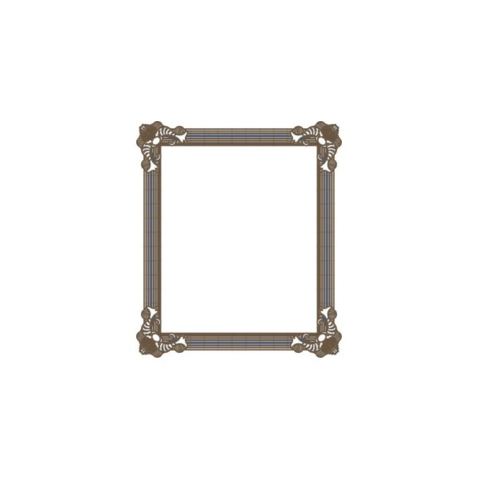 Brown And Blue Frame Clip Art Liked On Polyvore