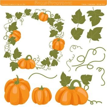 Pumpkin Frame Clip Art N2