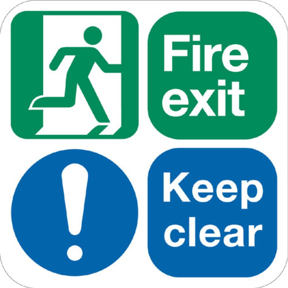 Keep Clear Fire Exits