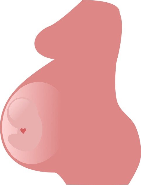 Pregnant Woman Silhouette Clip Art N7