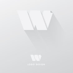 subtle letter w logo design element