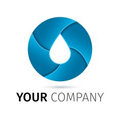 Vector logo design template Abstract blue water drop