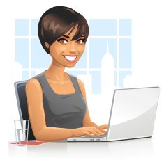 Young Businesswoman Using Laptop