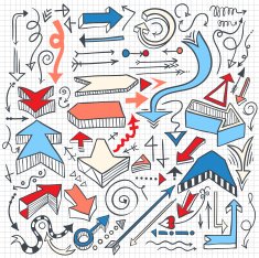 Infographic arrows set