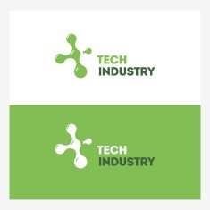Abstract Technology vector logo design template