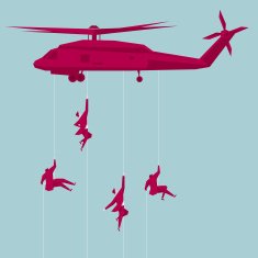 Businessman abseiling Concept