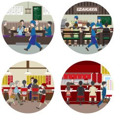 Business People who enjoy a meal