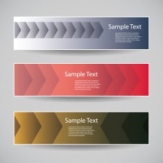 Banner or Header Designs with Abstract Patterns - Arrows