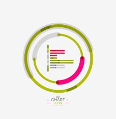 Line graph chart icon