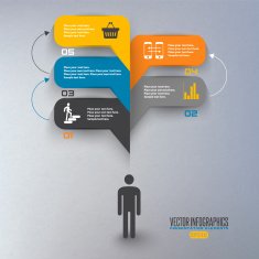 Speech bubble paper effect illustration