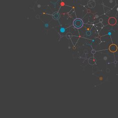 Dark network color technology communication background