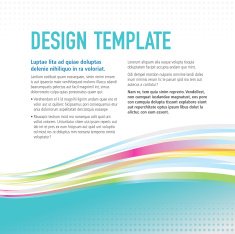 Presentation Square Design layout template with colorful sample flyer