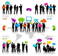 Vector of Business And Social Media
