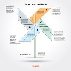 Diagram infographic origami mill for business project workflow