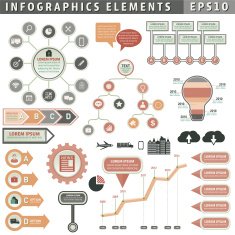 Colourful Infographic Timeline Elements Set