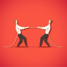 Two Businessman are pulling the rope free image download