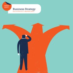 Businessman doubting in a crossroad which path is best