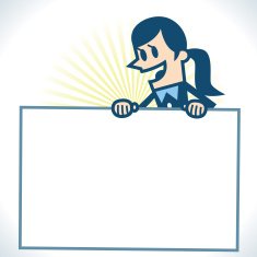 Woman with a whiteboard